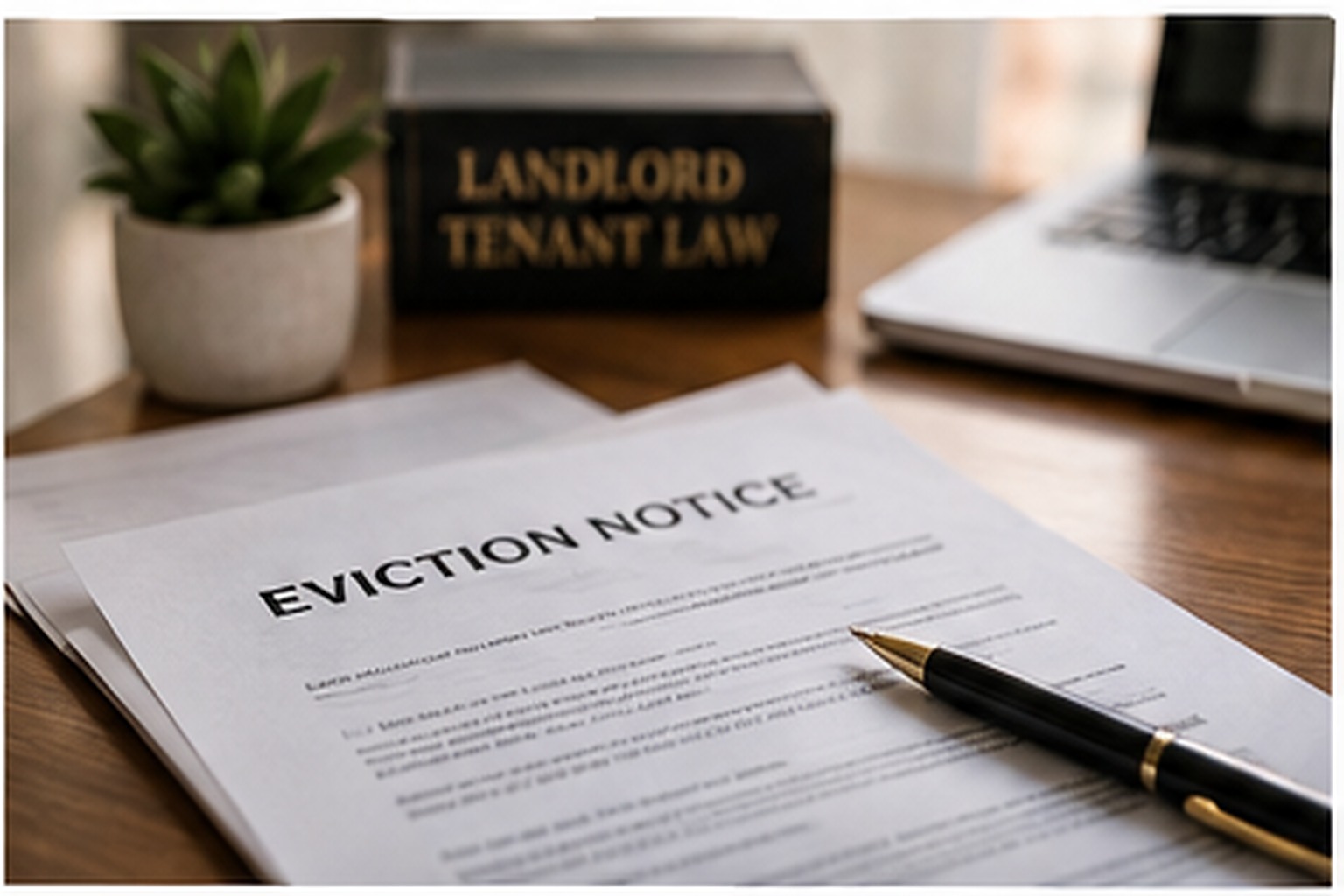 Lease, rent ledger, calendar, and landlord notice preparation materials